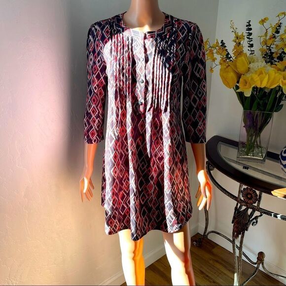 NWOT Aryeh Tribal Print Dress Sz S - Picture 2 of 12